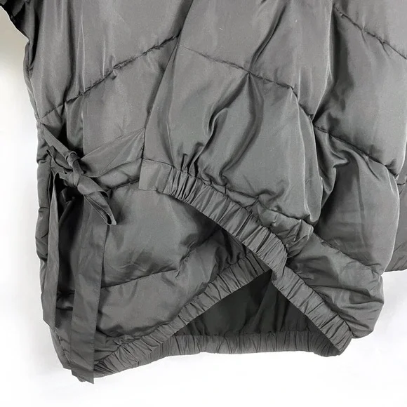 SOLD-NEW Universal Standard Kanda Black Puffer Coat Cocoon, Side Tie Plus - Picture 6 of 10